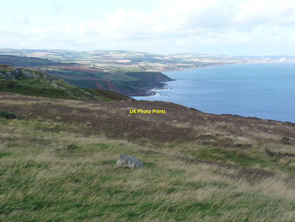 Photo 6"x4" Boulder in grass and heather above Dowlaw Dowlaw c2011