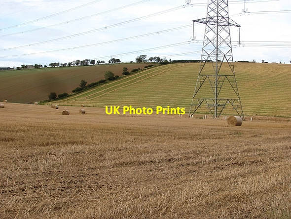Photo 6"x4" Powerline near Cornhill Bareless c2011