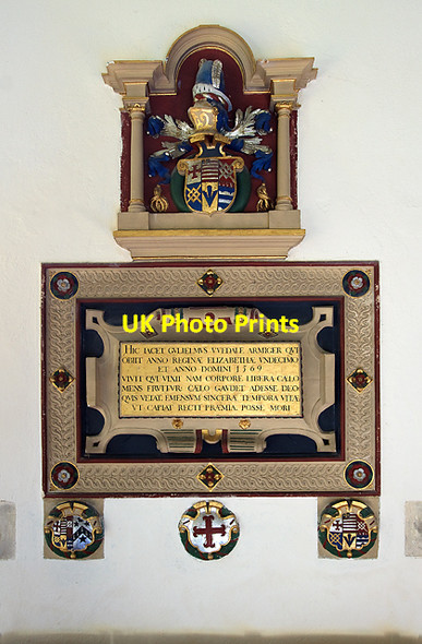 Photo 6"x4" William Uvedale wall monument - St Nicholas's church, Wickham Wickham\/SU5711 c2011