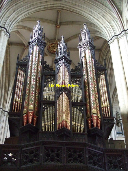 Photo 6"x4" Organ in Beverley Minster (Rear View) Beverley c2011