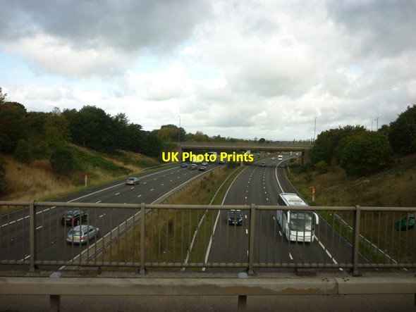 Photo 6"x4" Looking north along the M1 from junction 28, A38 South Normanton c2011