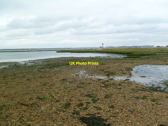 Photo 6"x4" Calshot, coastline Calshot c2011