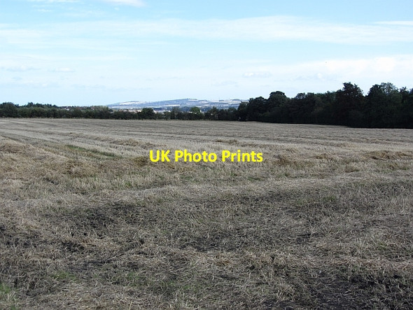 Photo 6"x4" Newly harvested wheat field Bonnyrigg c2011