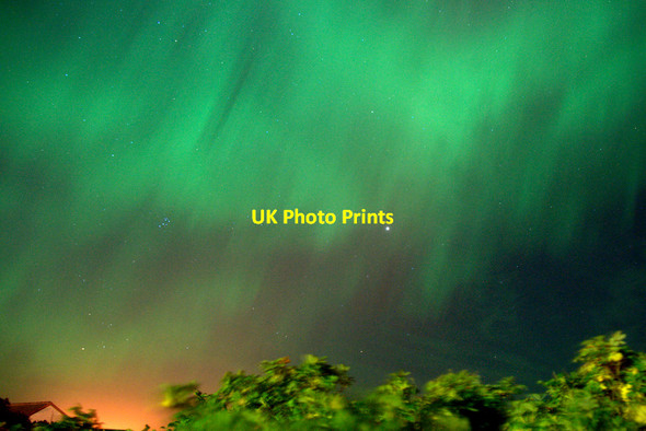 Photo 6"x4" Aurora borealis over Baltasound Baltasound c2011