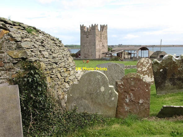 Photo 6"x4" Vault and grave stones at Kilclief Church Ballyhornan c2011