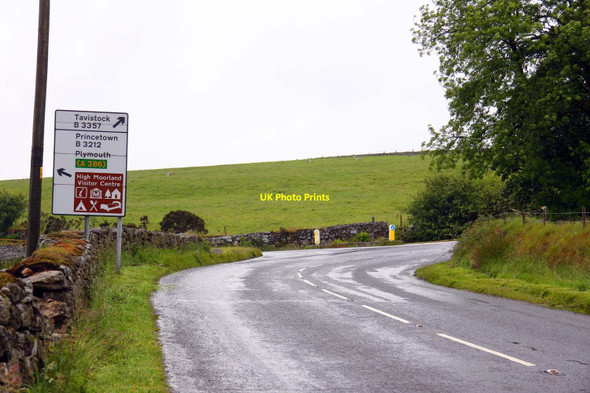 Photo 6"x4" Road junction to Princetown and Tavistock Two Bridges\/SX6075 c2011