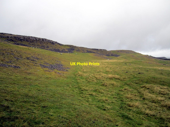 Photo 6"x4" Grassland east of Thwaite Scars Austwick c2011