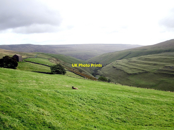 Photo 6"x4" Pen-y-ghent Gill from road west of Upper Hesleden Foxup c2011