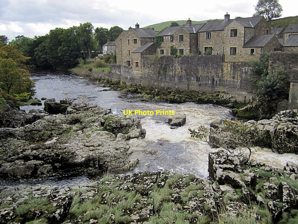 Photo 6"x4" Linton Falls from the Tin Bridge Grassington c2011