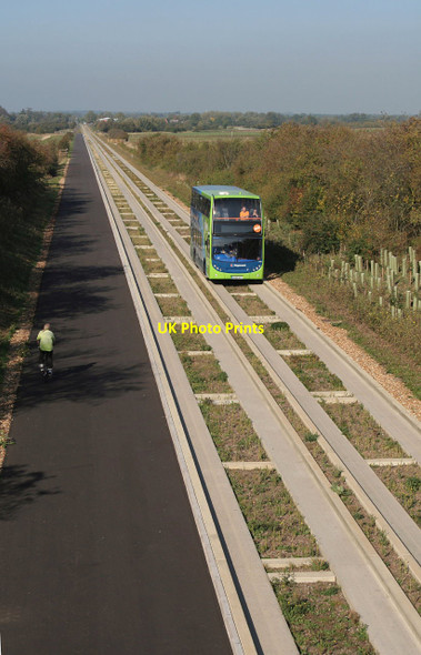 Photo 6"x4" Cambridgeshire Busway Swavesey c2011
