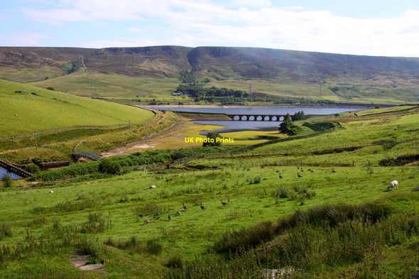 Photo 6"x4" Looking over fields towards Woodhead Reservoir Crowden\/SK0799 c2011