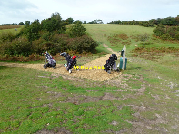 Photo 6"x4" Burley, golf course Bisterne Close c2011