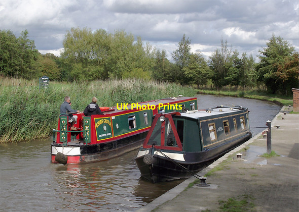 Photo 6"x4" Narrowboats near Anderton, Cheshire Northwich c2011