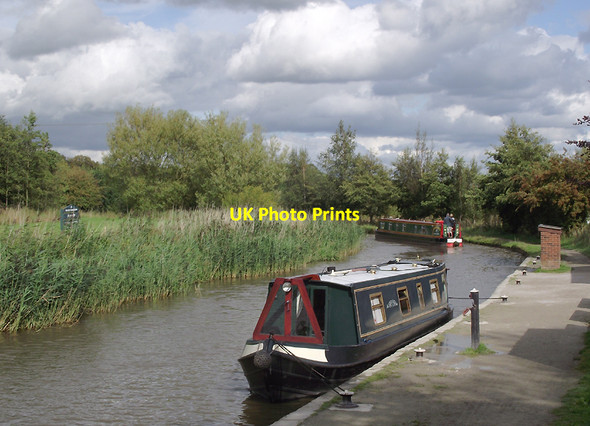 Photo 6"x4" Narrowboats near Anderton, Cheshire Northwich c2011