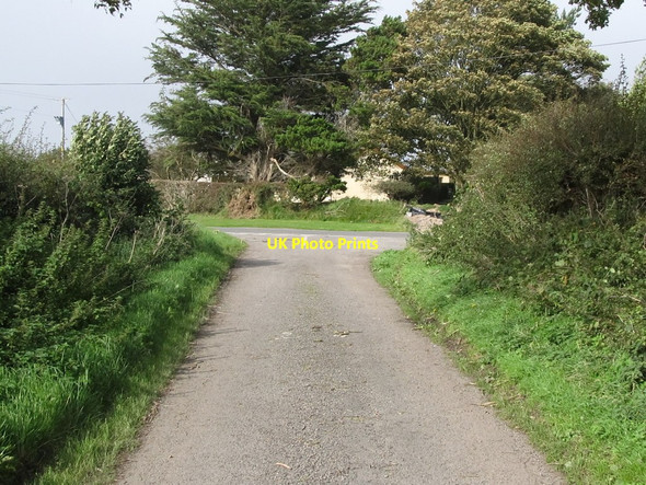 Photo 6"x4" The crossroads of Ballygilbert and Bright Roads in the townland of Carrowdressex Killough c2011