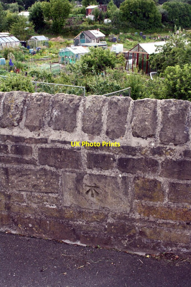 Photo 6"x4" Benchmark on wall of Bradford Road Bingley\/SE1139 c2011
