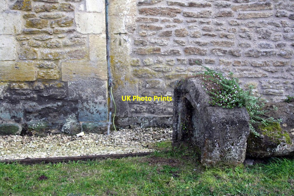 Photo 6"x4" Benchmark on St Mary's Church Iffley Iffley c2011
