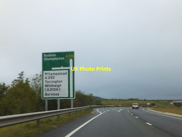 Photo 6"x4" Approach to Whiddon Down road junction Whiddon Down c2011