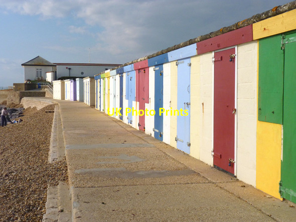 Photo 6"x4" Beach Huts Milford on Sea c2011