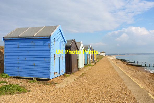 Photo 6"x4" Wooden Beach Huts Milford on Sea c2011