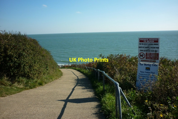 Photo 6"x4" A private road down to Whitecliff Bay Hillway c2011