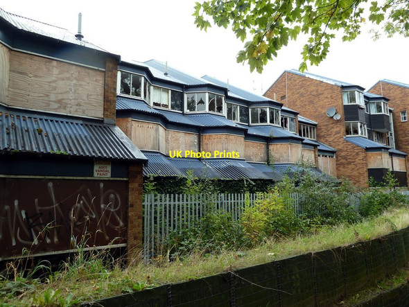 Photo 6"x4" Vandalised flats near the city centre Derby\/SK3535 c2011