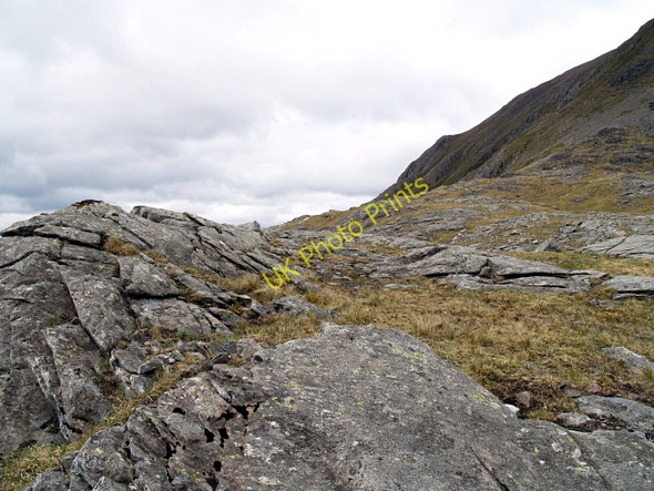 Photo 6"x4" Rock slabs, Bealach Fhaolain Dalness\/NN1651 c2008