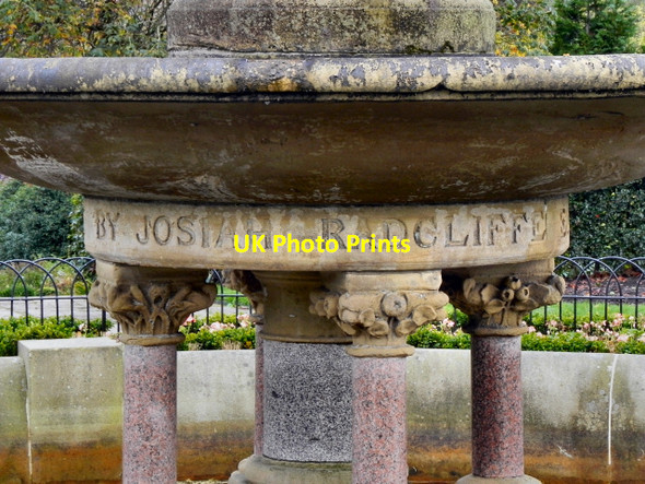 Photo 6"x4" Alexandra Park Fountain (inscription) Oldham c2011