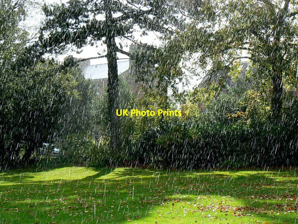 Photo 6"x4" Hailstorm in the Borough Gardens Dorchester Dorchester\/SY6890 c2011