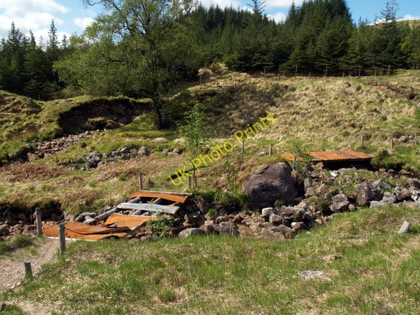 Photo 6"x4" Old bridges on  approach to Beinn Fhionnlaidh Glenetive Forest c2008