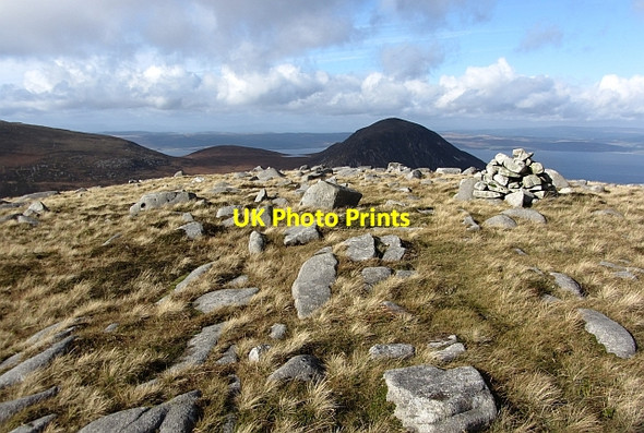 Photo 6"x4" Cairn on Beinn Tarsuinn Margnaheglish\/NR9349 c2011