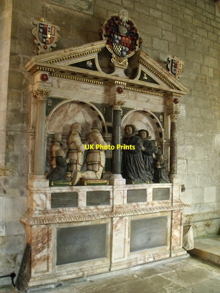 Photo 6"x4" Memorial to Sir William Pelham and his wife Eleanor Brocklesby c2011