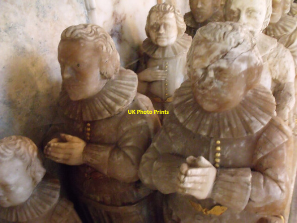 Photo 6"x4" Sir William Pelham's sons on memorial tomb, Brocklesby Church Brocklesby c2011