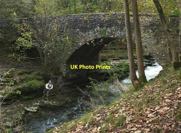 Photo 6"x4" Angling at Hawes Bridge, River Kent Natland c2011