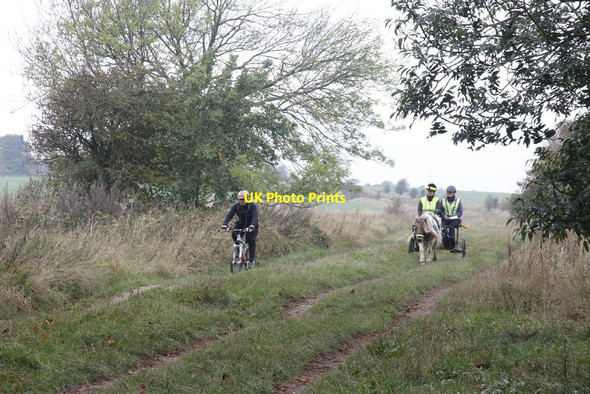 Photo 6"x4" Bike and cart East Ginge c2011