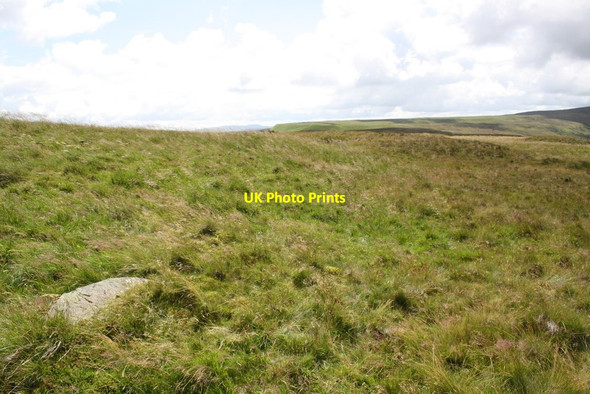 Photo 6"x4" Benchmarked rock in open moorland off Cam High Road Gayle c2011