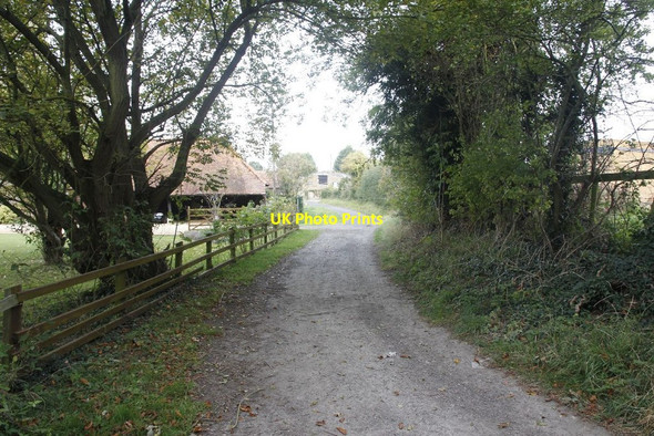 Photo 6"x4" Looking up Mill Lane East Hendred c2011