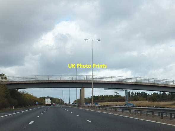 Photo 6"x4" Farm and footpath bridge over M5 Kinnersley\/SO8743 c2011