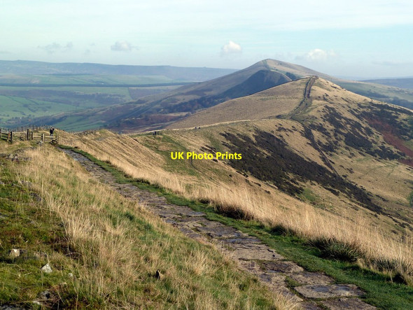 Photo 6"x4" The ridge path between Mam Tor and Lose Hill Edale c2011