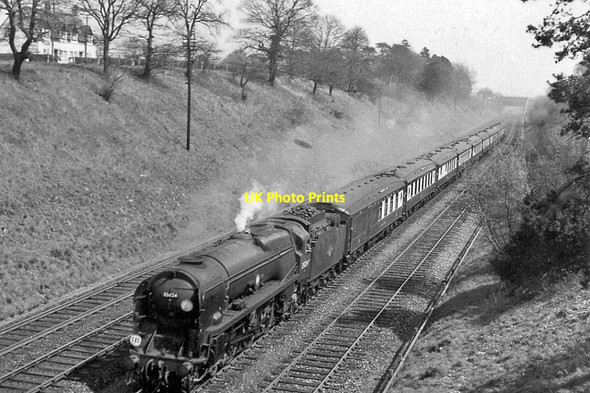 Photo 6"x4" Down 'Bournemouth Belle' west of Hook Heather Row c1960