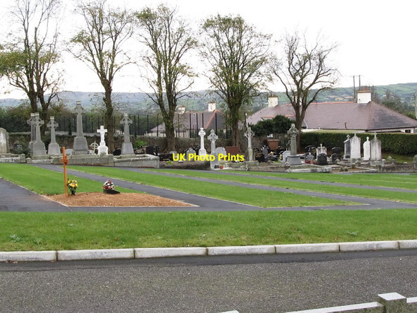 Photo 6"x4" The grave yard at St Mary's Catholic Chapel Rathfriland c2011