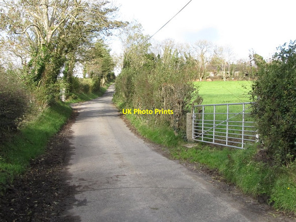 Photo 6"x4" The Gransha Road climbing westwards from the Tullyquilly Bridge Rathfriland c2011