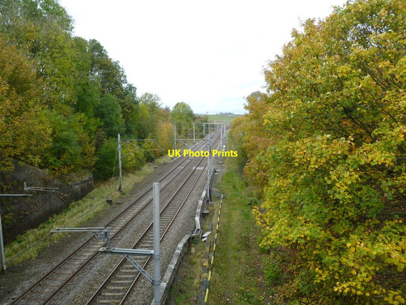 Photo 6"x4" Weedon, railway lines Lower Weedon c2011