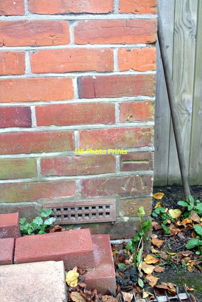 Photo 6"x4" Benchmark on #28 Shepherds Lane Chazey Heath c2011