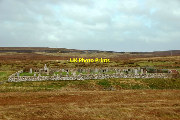 Photo 6"x4" Cemetery at Laxobigging Laxobigging c2011