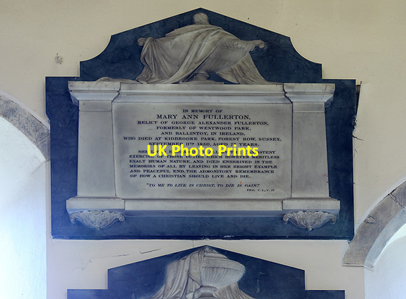 Photo 6"x4" Monument to Mary Ann Fullerton - St Mary's church, South Stoneham Southampton c2011