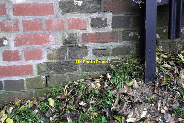 Photo 6"x4" Benchmark on Laverstock Road railway bridge Salisbury c2011