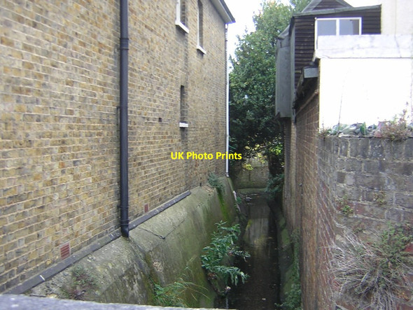 Photo 6"x4" Norbury Brook: looking downstream at Quadrant Road Thornton Heath c2011