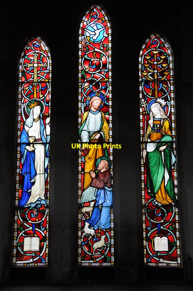 Photo 6"x4" Stained glass window, Hanley William church Hanley William c2011