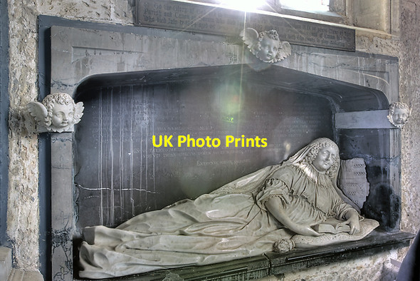 Photo 6"x4" Monument to Elizabeth Dauntsey - All Saints' church, West Lavington Little Cheverell c2011